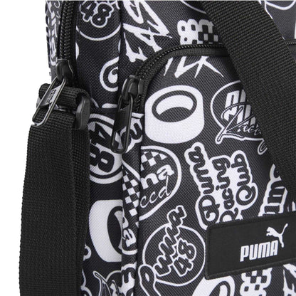 Black - Side - Puma Academy All-Over Print Crossbody Bag