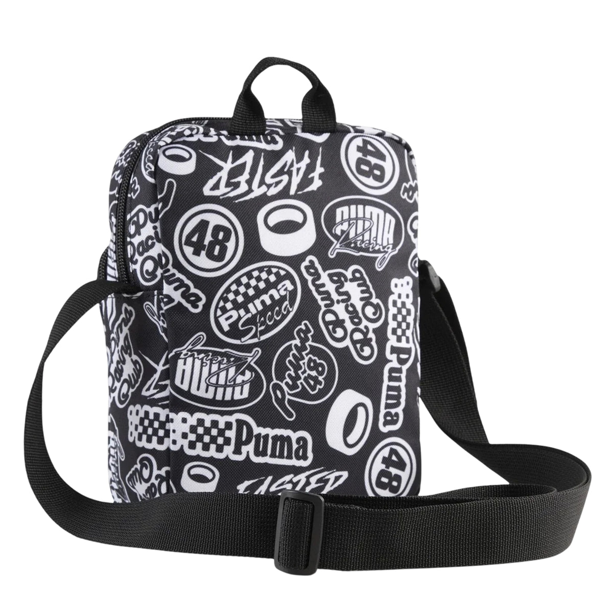 Black - Front - Puma Academy All-Over Print Crossbody Bag