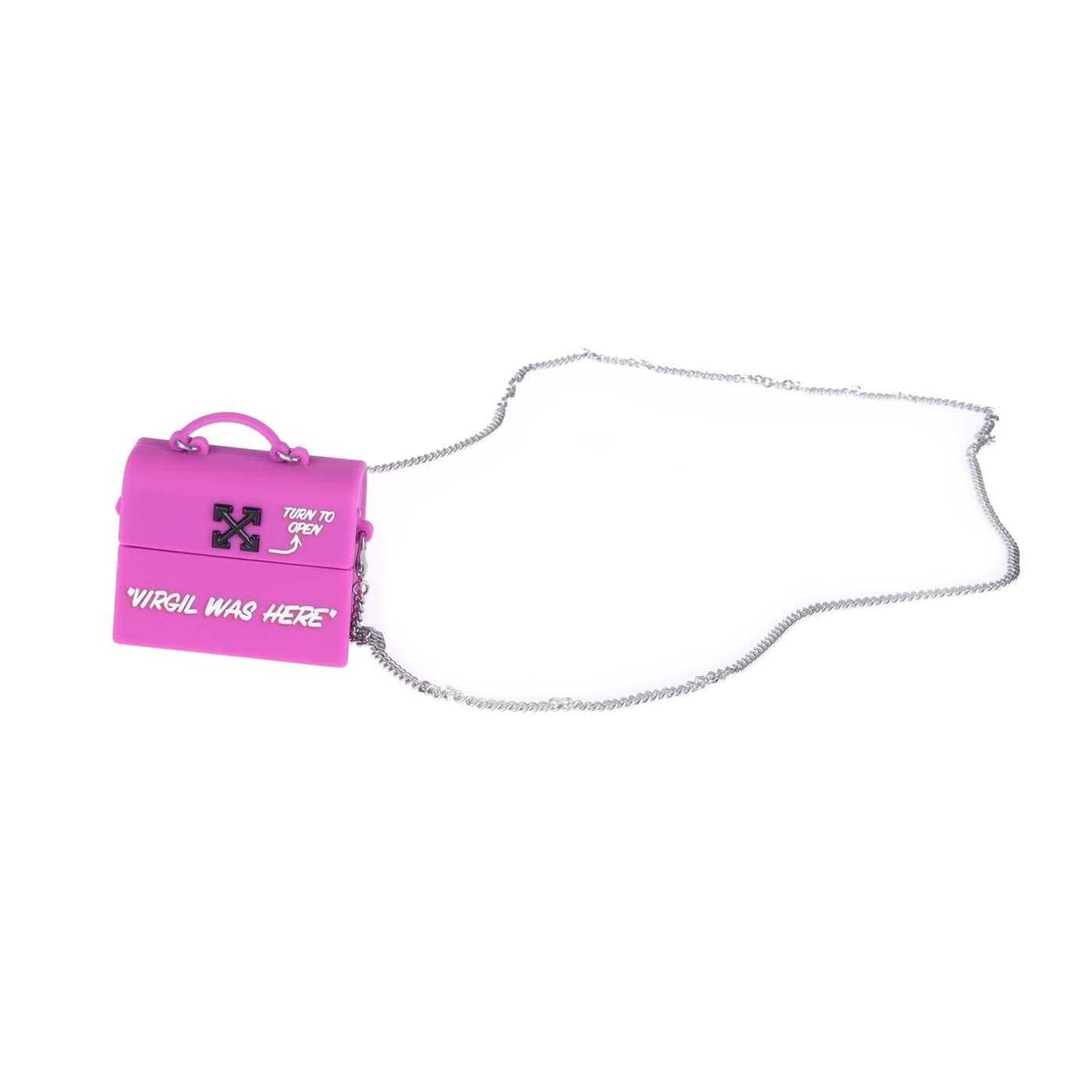 Lilac-White-Black - Side - Off White Jitney AirPod Pro Case