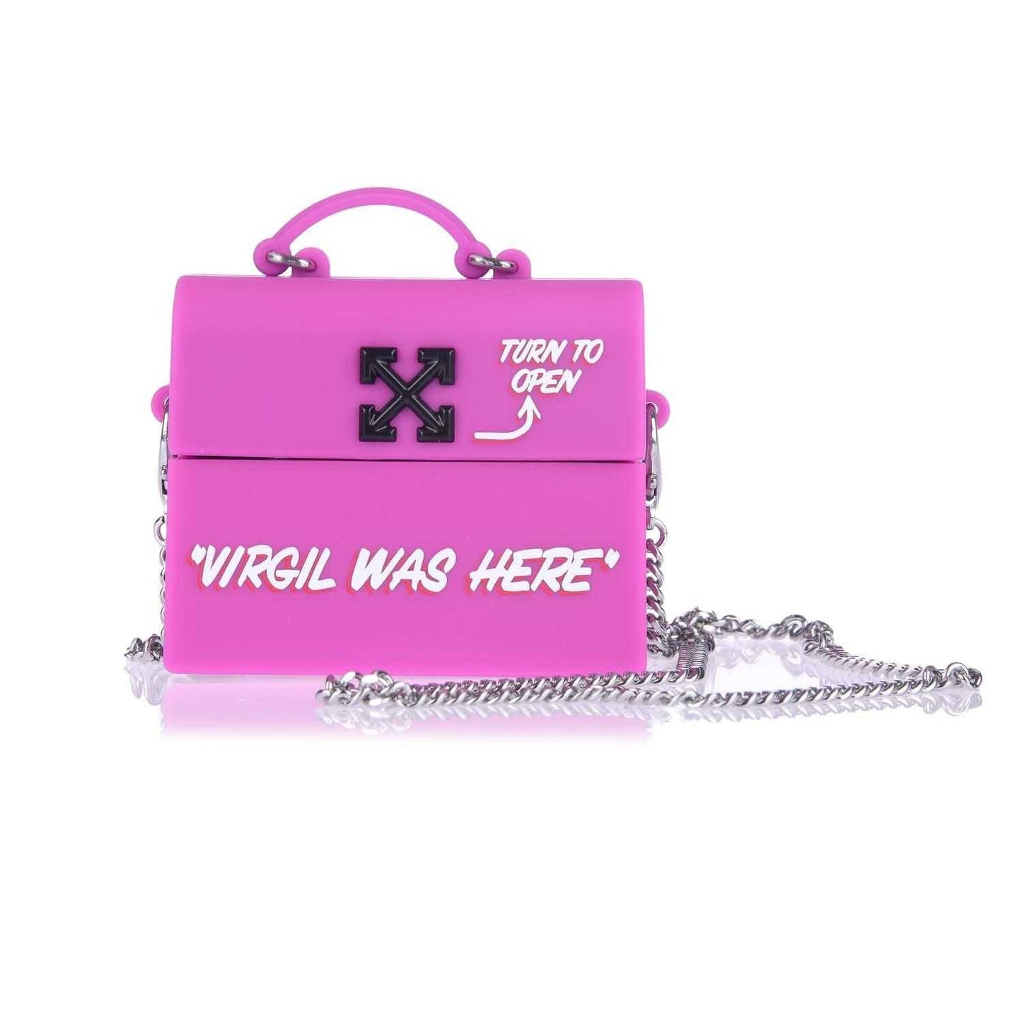 Lilac-White-Black - Back - Off White Jitney AirPod Pro Case
