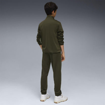 Dark Olive - Lifestyle - Puma Childrens-Kids Colour Block Tracksuit Top