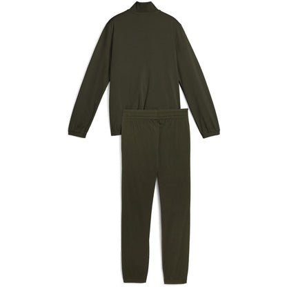 Dark Olive - Close up - Puma Childrens-Kids Colour Block Tracksuit Top
