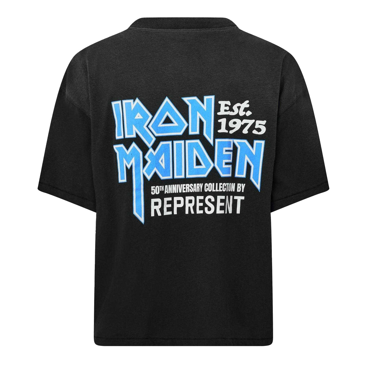 Black - Back - Represent Mens Iron Maiden Oversized T-Shirt