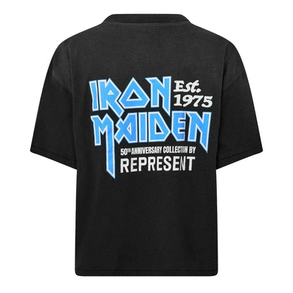 Black - Back - Represent Mens Iron Maiden Oversized T-Shirt