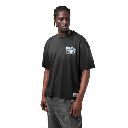 Black - Lifestyle - Represent Mens Iron Maiden Oversized T-Shirt