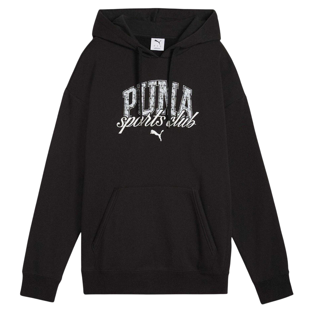 Puma Black - Front - Puma Womens-Ladies Logo Overhead Hoodie