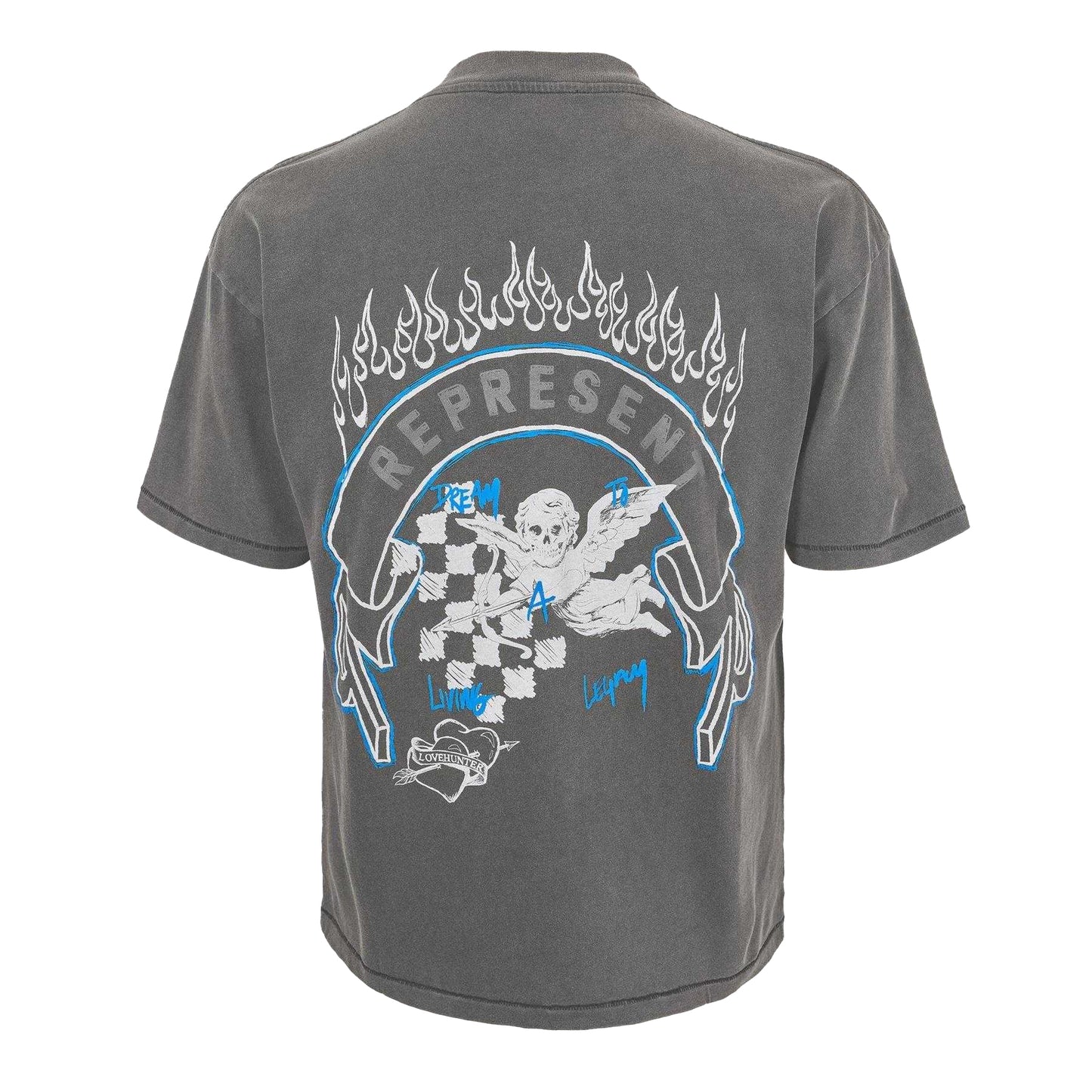 Vintage Grey - Back - Represent Mens Legacy Oversized T-Shirt
