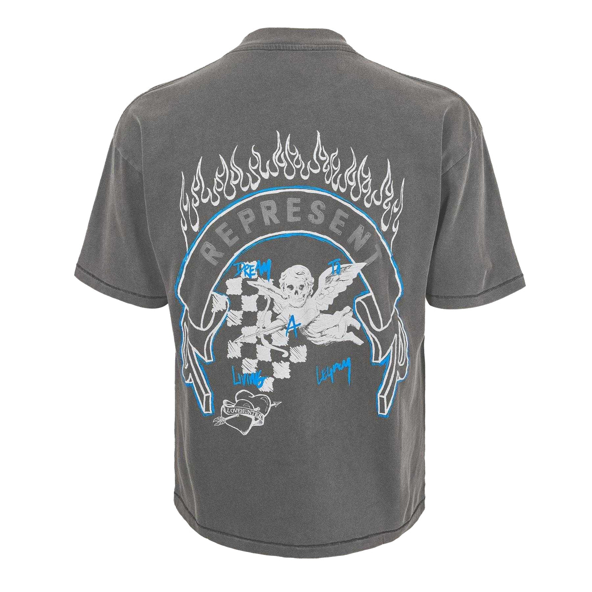 Vintage Grey - Back - Represent Mens Legacy Oversized T-Shirt