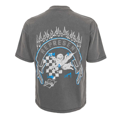 Vintage Grey - Back - Represent Mens Legacy Oversized T-Shirt