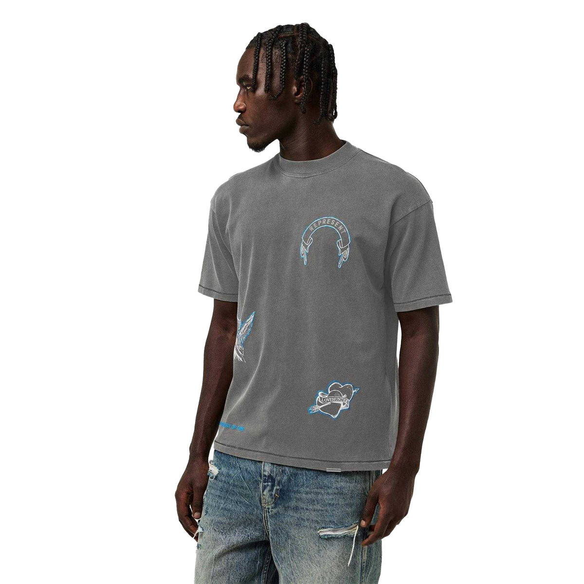 Vintage Grey - Lifestyle - Represent Mens Legacy Oversized T-Shirt