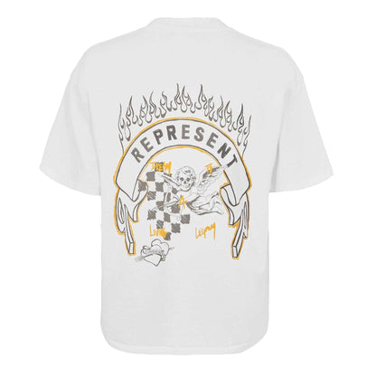 Vintage White - Back - Represent Mens Legacy Oversized T-Shirt