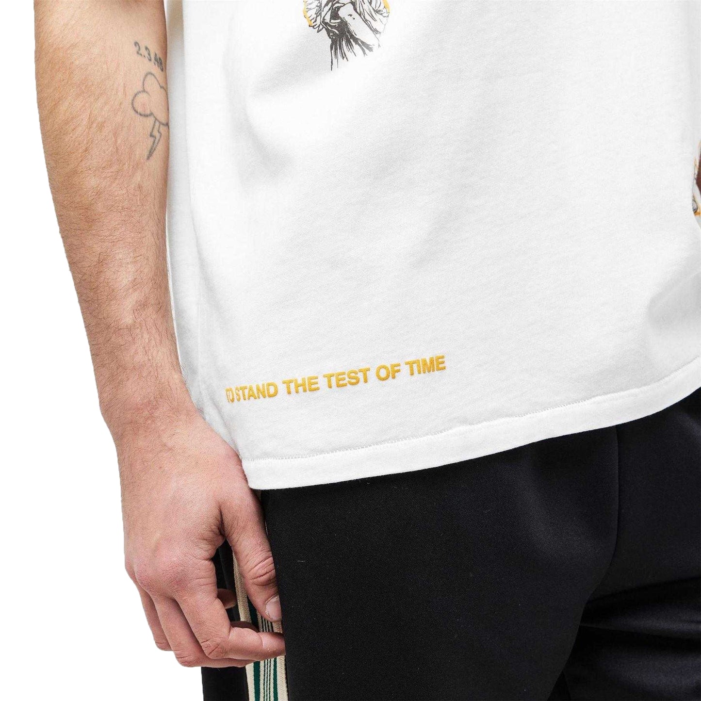 Vintage White - Side - Represent Mens Legacy Oversized T-Shirt