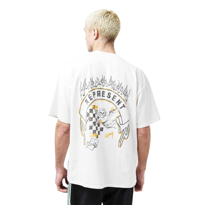 Vintage White - Pack Shot - Represent Mens Legacy Oversized T-Shirt
