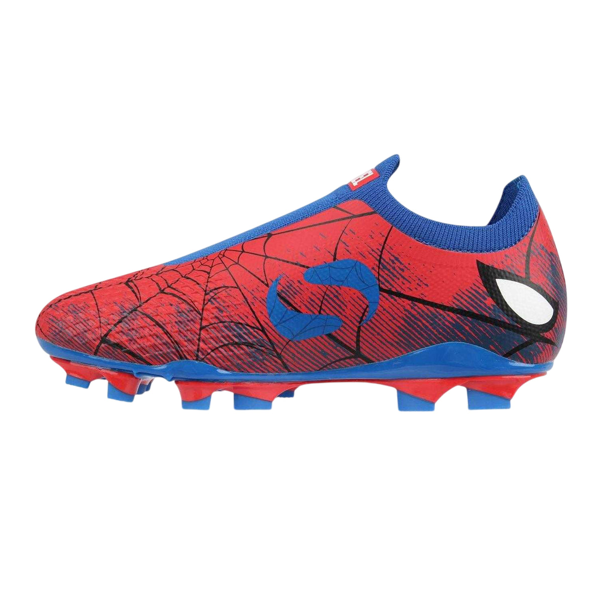 Blue-Red - Back - Sondico Boys Spider-Man Firm Ground Football Boots
