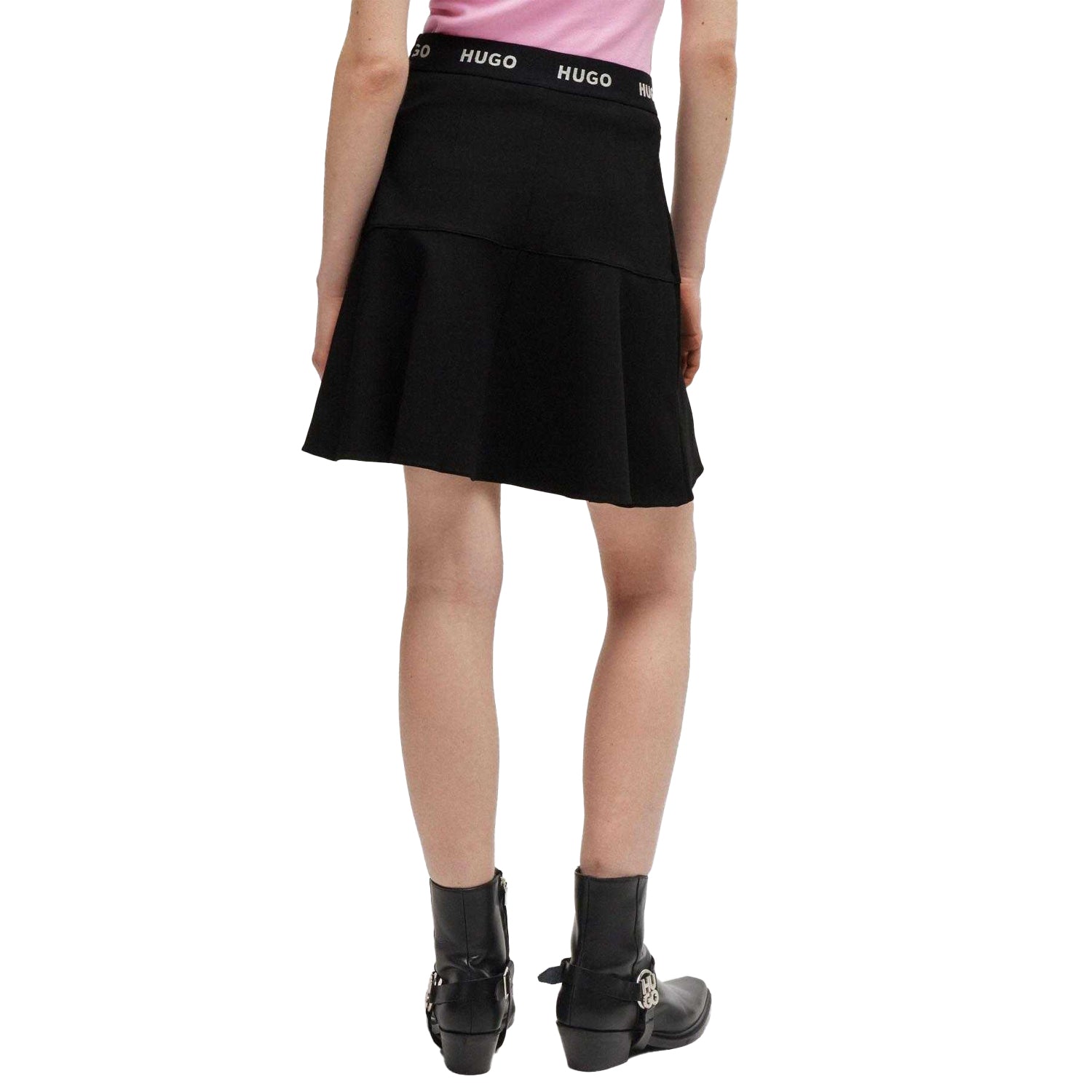 Black - Back - Hugo Womens-Ladies Relosana_1 Mini Skirt