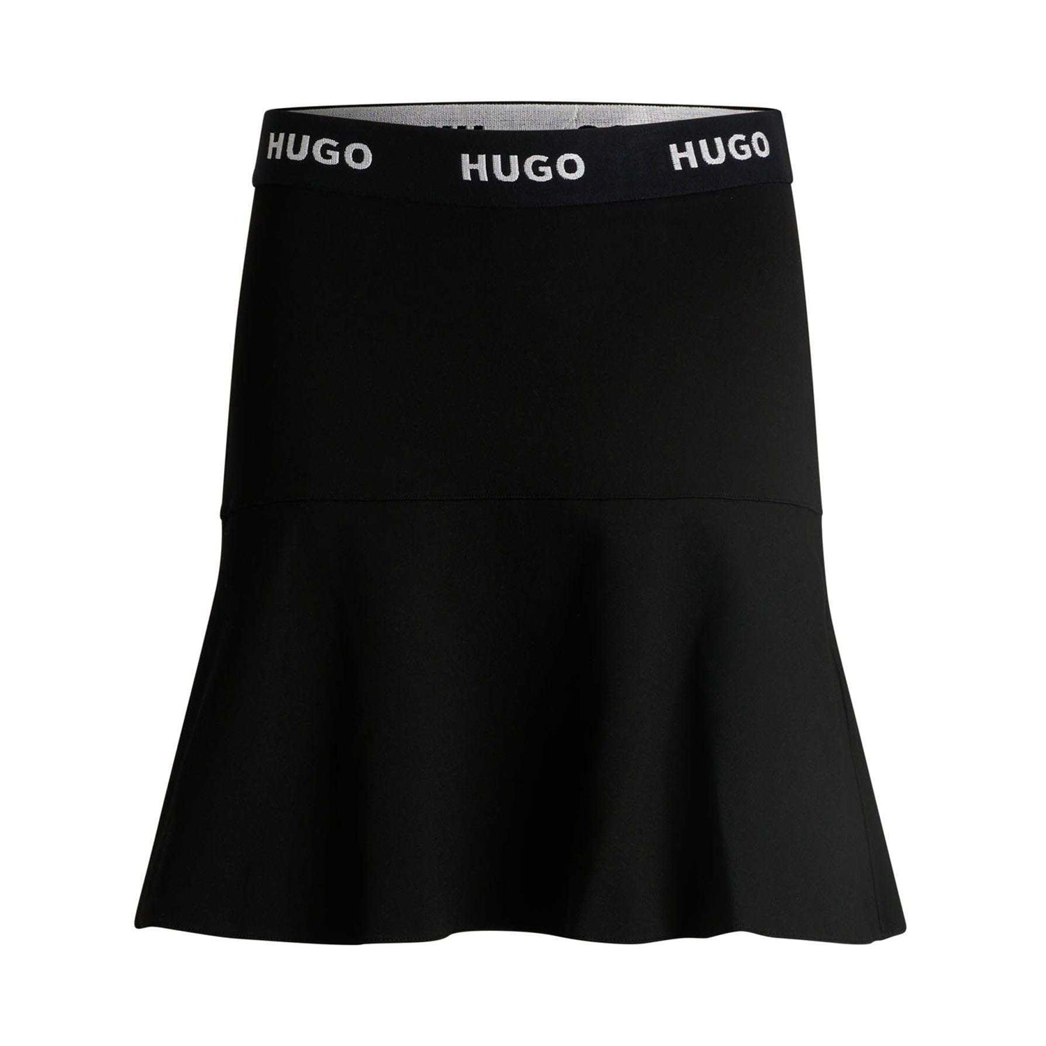 Black - Front - Hugo Womens-Ladies Relosana_1 Mini Skirt