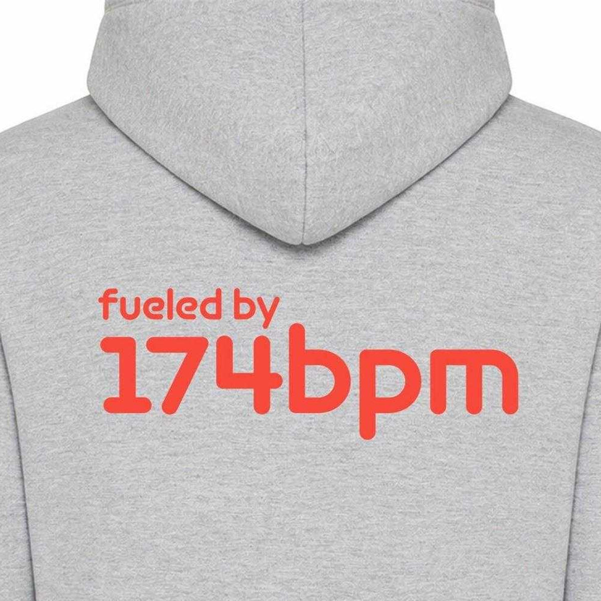 Grey - Side - AWD Mens Fueled By 174BPM Printed Hoodie