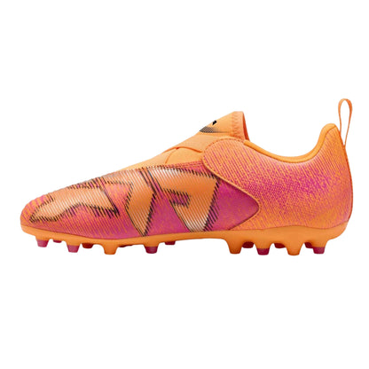 Hot Red-Black - Back - Puma Childrens-Kids Future 8 Match Firm Ground Football Boots