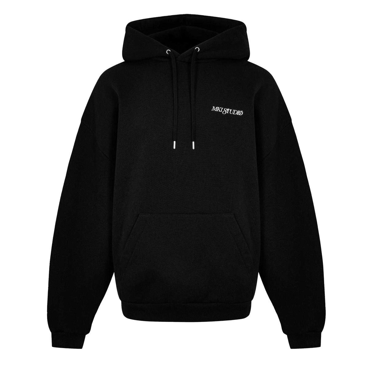 Black - Front - MKI MIYUKI ZOKU Mens Back Print Logo Hoodie