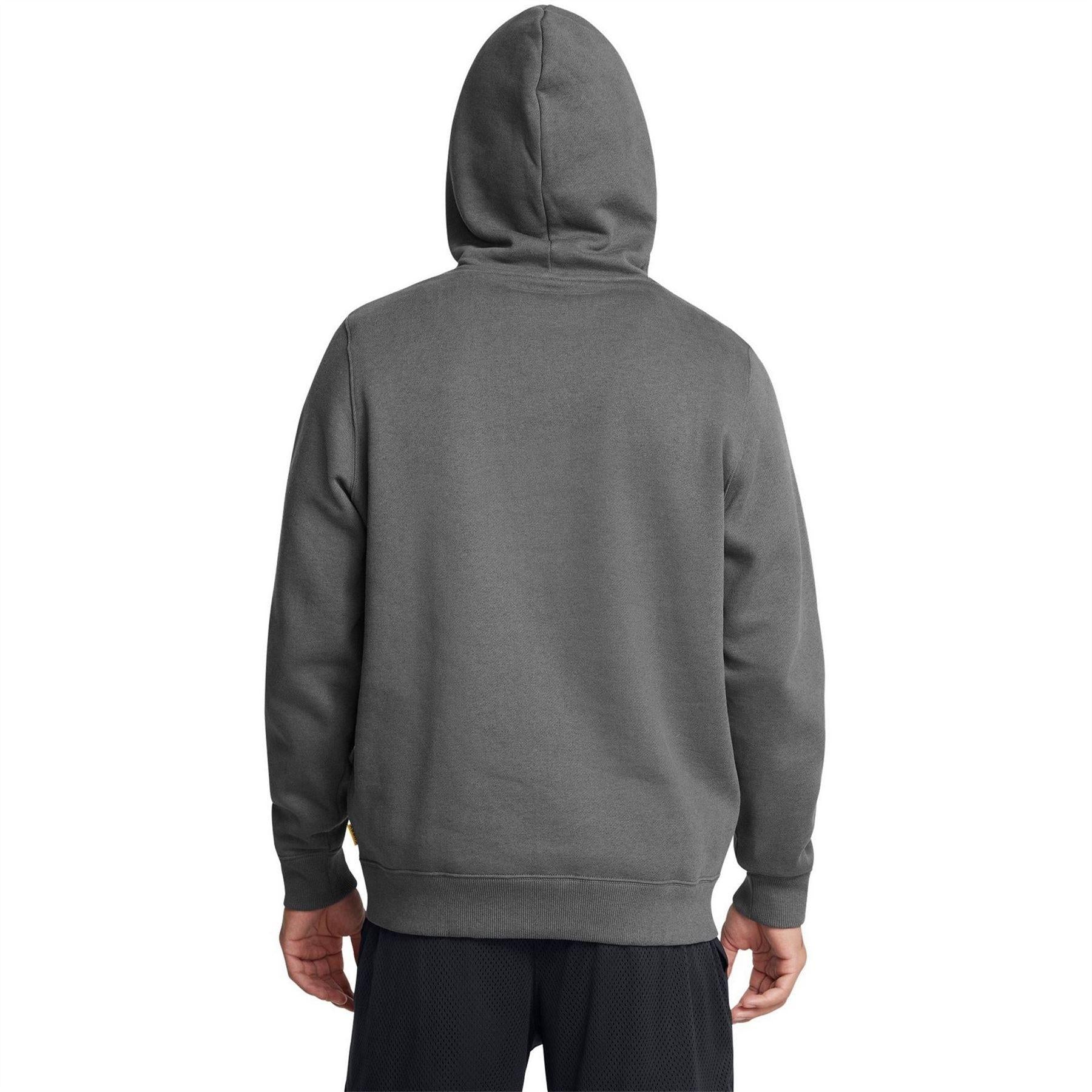 Grey - Pack Shot - Under Armour Mens Curry Splash Fleece Hoodie
