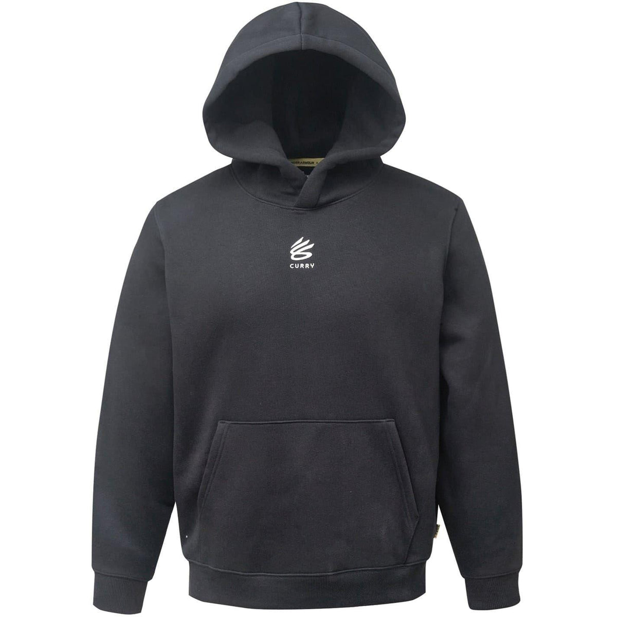 Black-White - Front - Under Armour Mens Curry Splash Fleece Hoodie