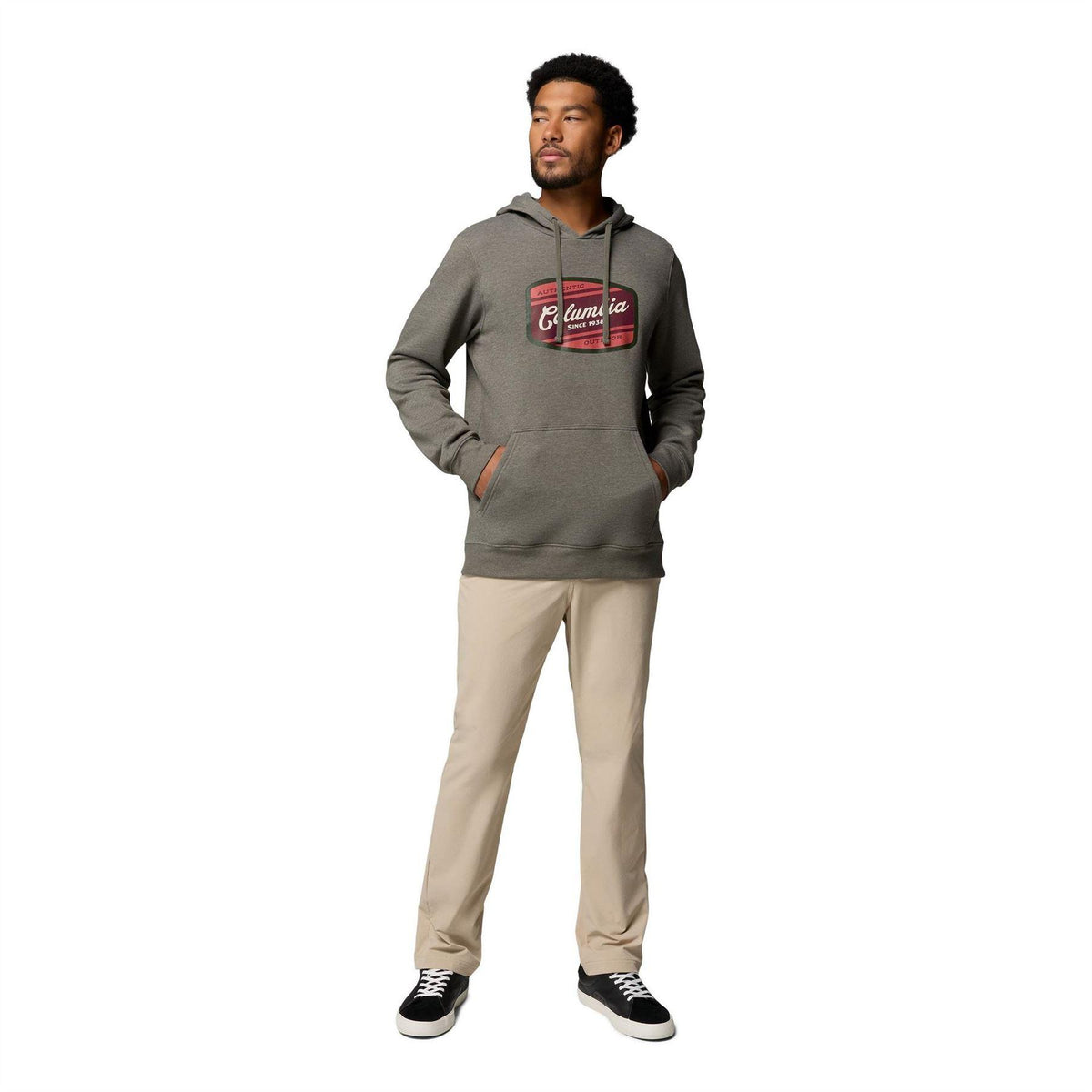 Charcoal - Lifestyle - Columbia Mens Trek Graphic Hoodie