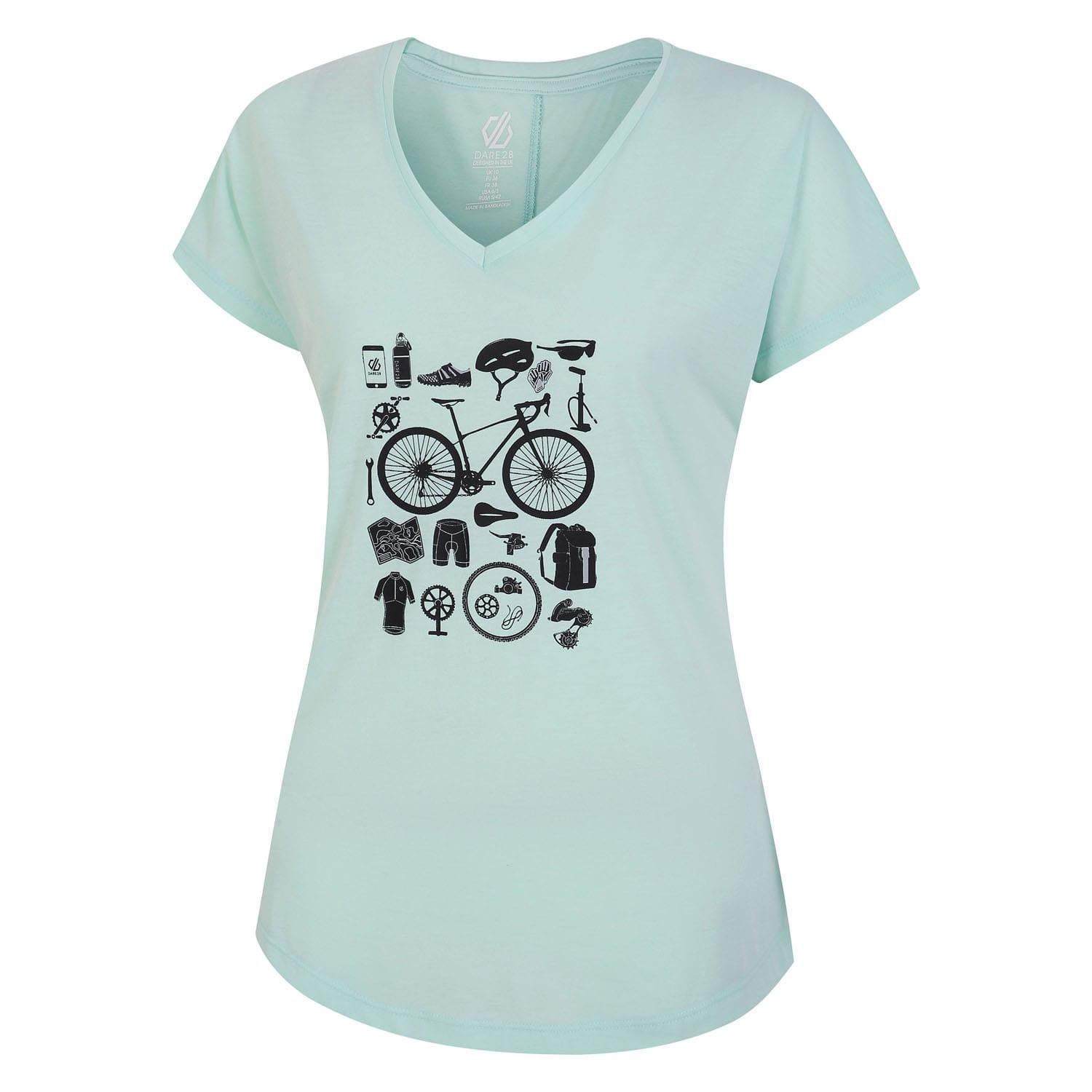 Mint - Side - Dare 2B Womens-Ladies Calm V Neck T-Shirt