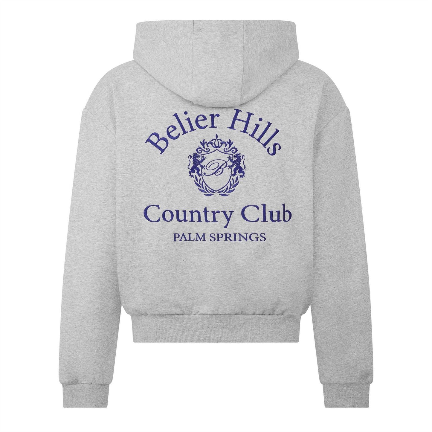 Grey Marl - Back - Belier Mens Country Club Cotton Hoodie