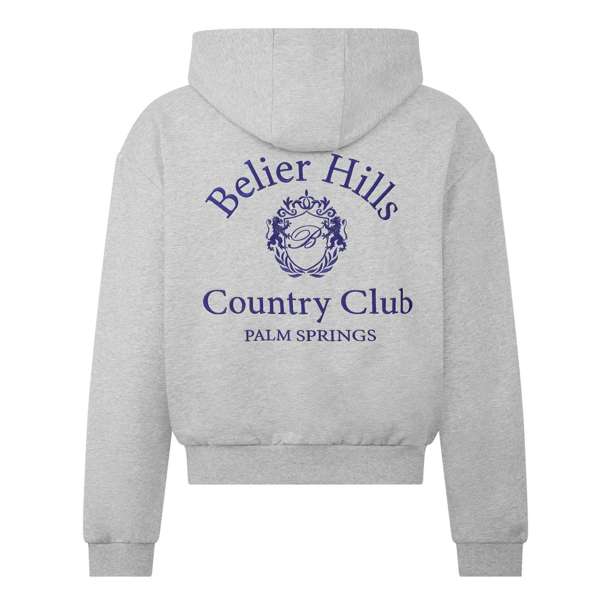 Grey Marl - Back - Belier Mens Country Club Cotton Hoodie