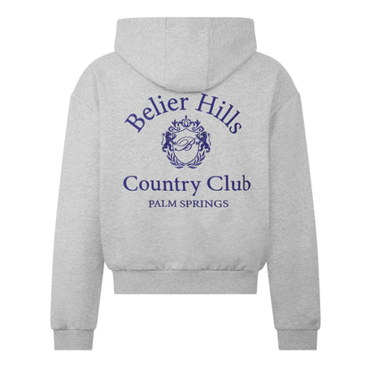 Grey Marl - Back - Belier Mens Country Club Cotton Hoodie