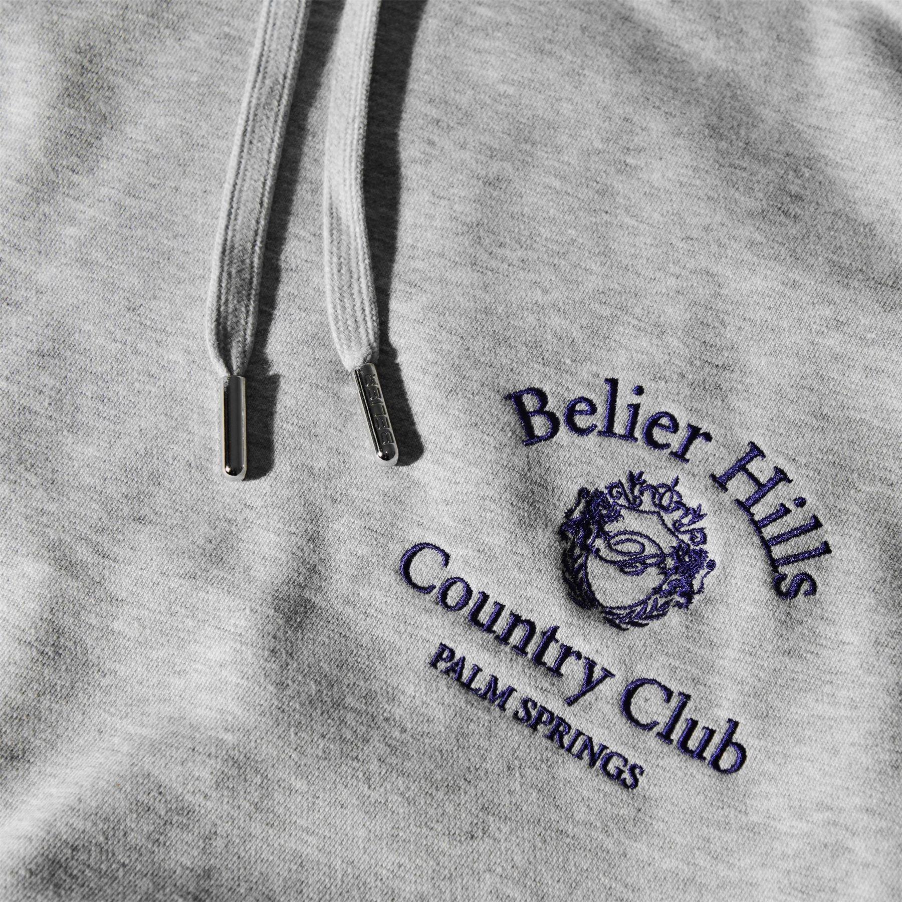 Grey Marl - Side - Belier Mens Country Club Cotton Hoodie