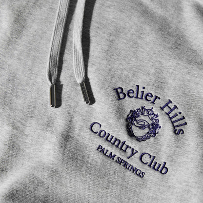Grey Marl - Side - Belier Mens Country Club Cotton Hoodie