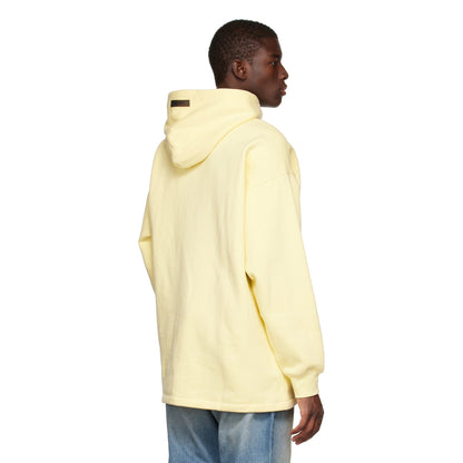 Canary Yellow - Close up - Fear Of God Essentials Mens Relaxed Fit Hoodie