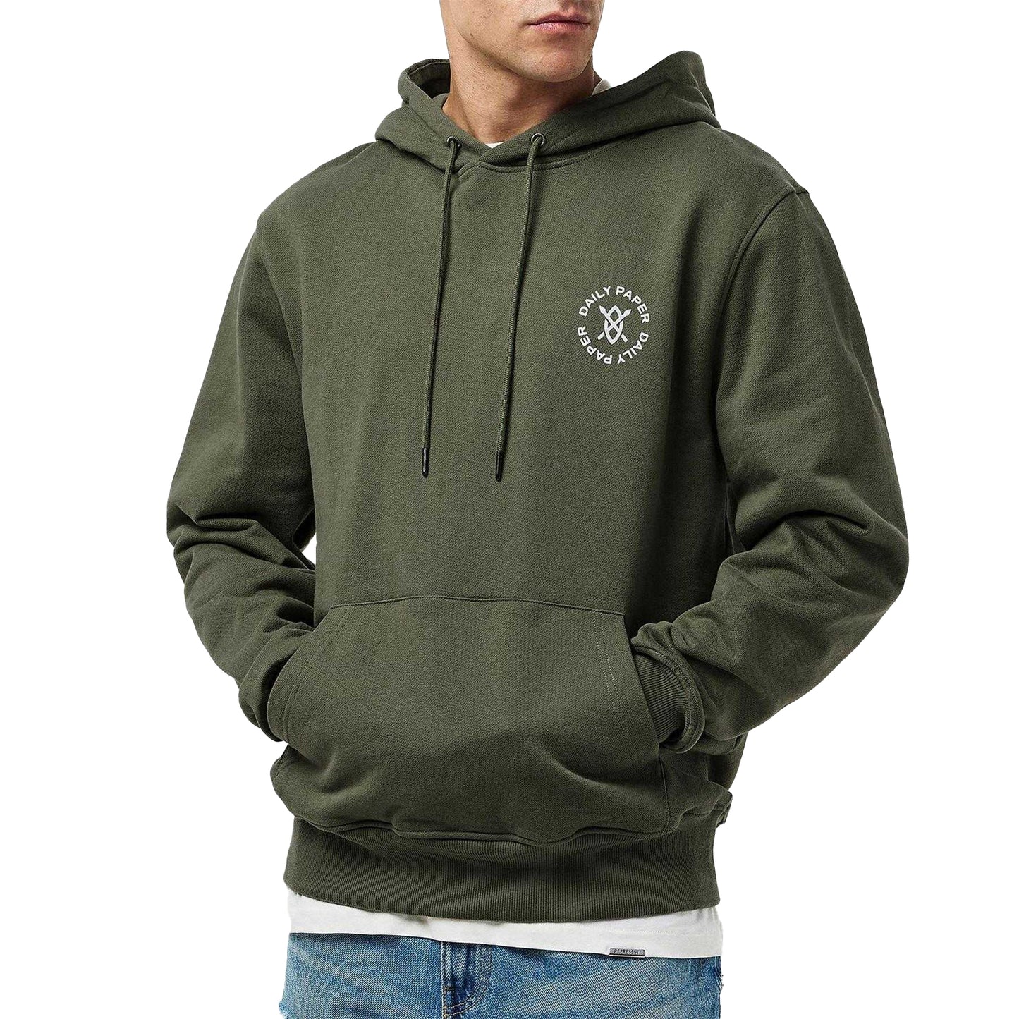Clover Green - Pack Shot - Daily Paper Mens Shield Logo Circle Hoodie