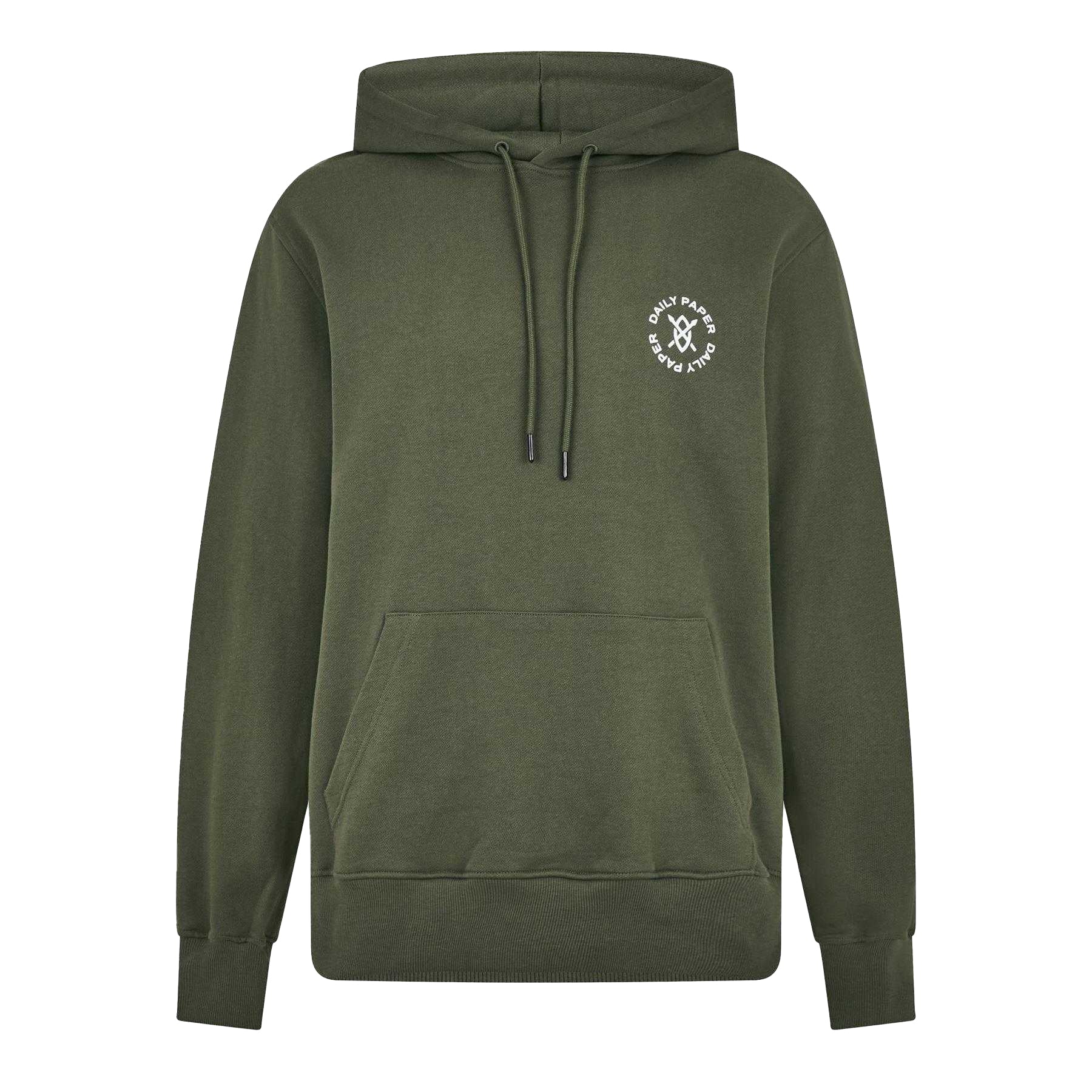 Clover Green - Front - Daily Paper Mens Shield Logo Circle Hoodie