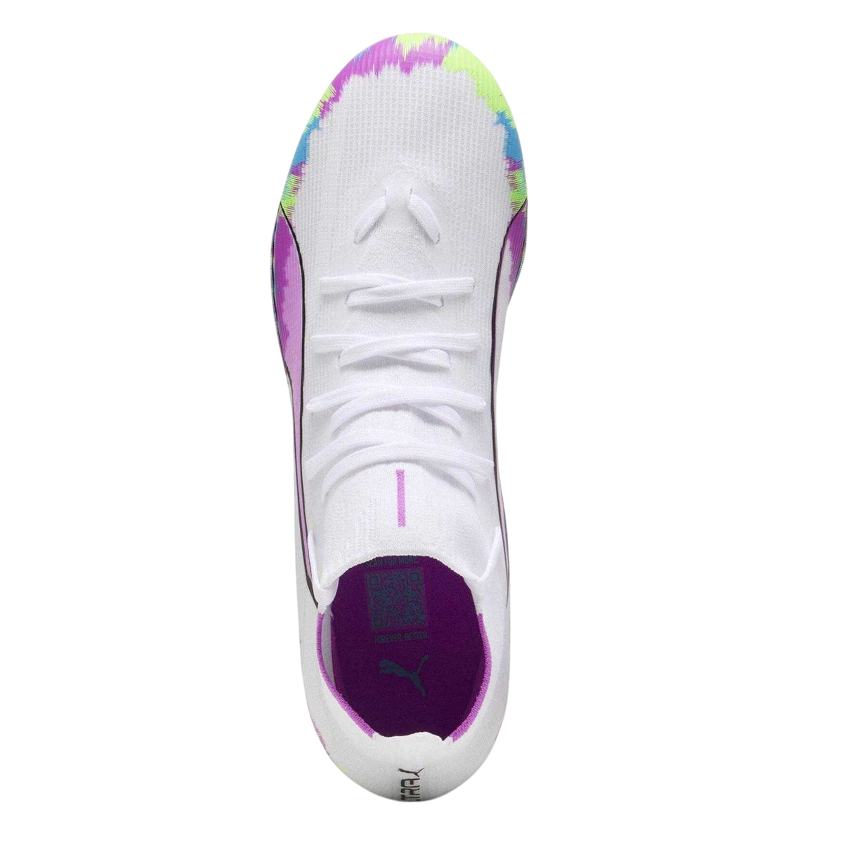 White - Side - Puma Childrens-Kids Ultra 6 Match+Brilliance Firm Ground Football Boots