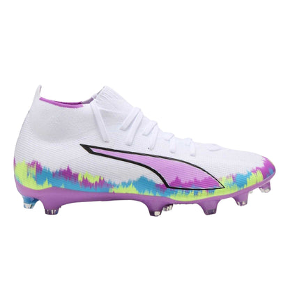 White - Front - Puma Childrens-Kids Ultra 6 Match+Brilliance Firm Ground Football Boots