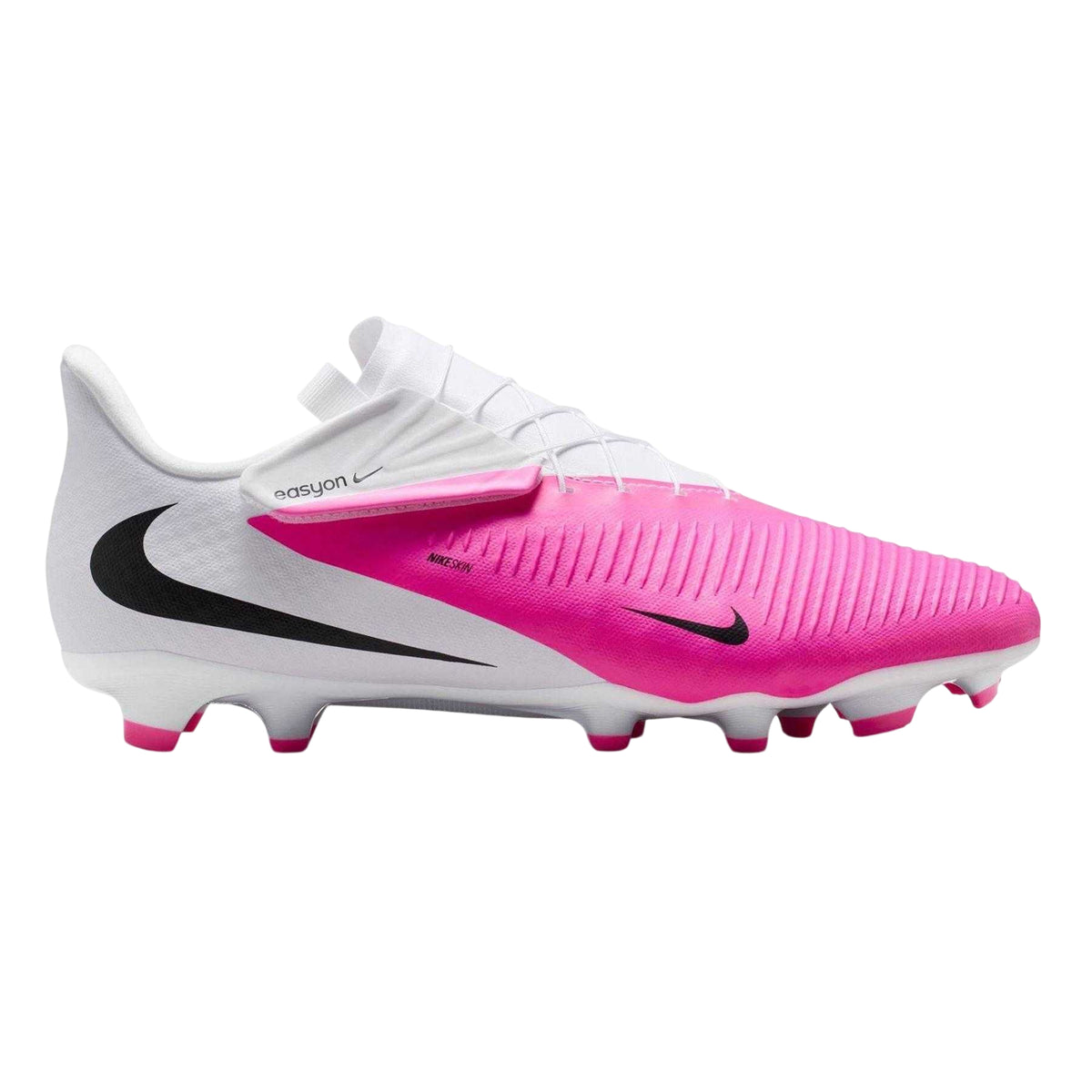 Pink-White-Black - Front - Nike Mens Academy Phantom Firm Ground Football Boots