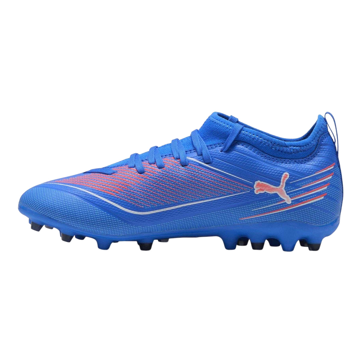 Blue-White-Red - Back - Puma Childrens-Kids Ultra 6 Match Firm Ground Football Boots