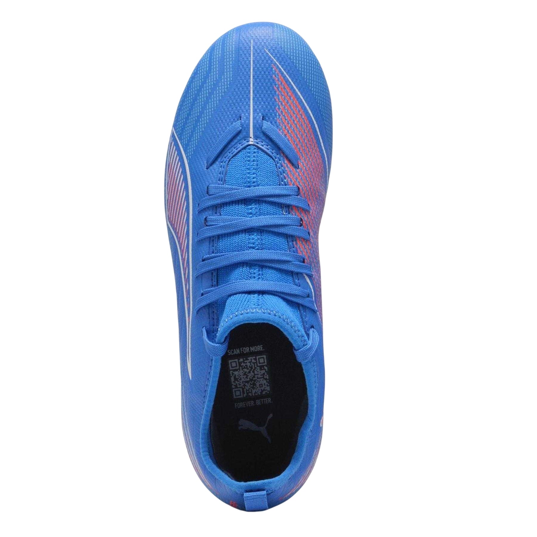 Blue-White-Red - Side - Puma Childrens-Kids Ultra 6 Match Firm Ground Football Boots