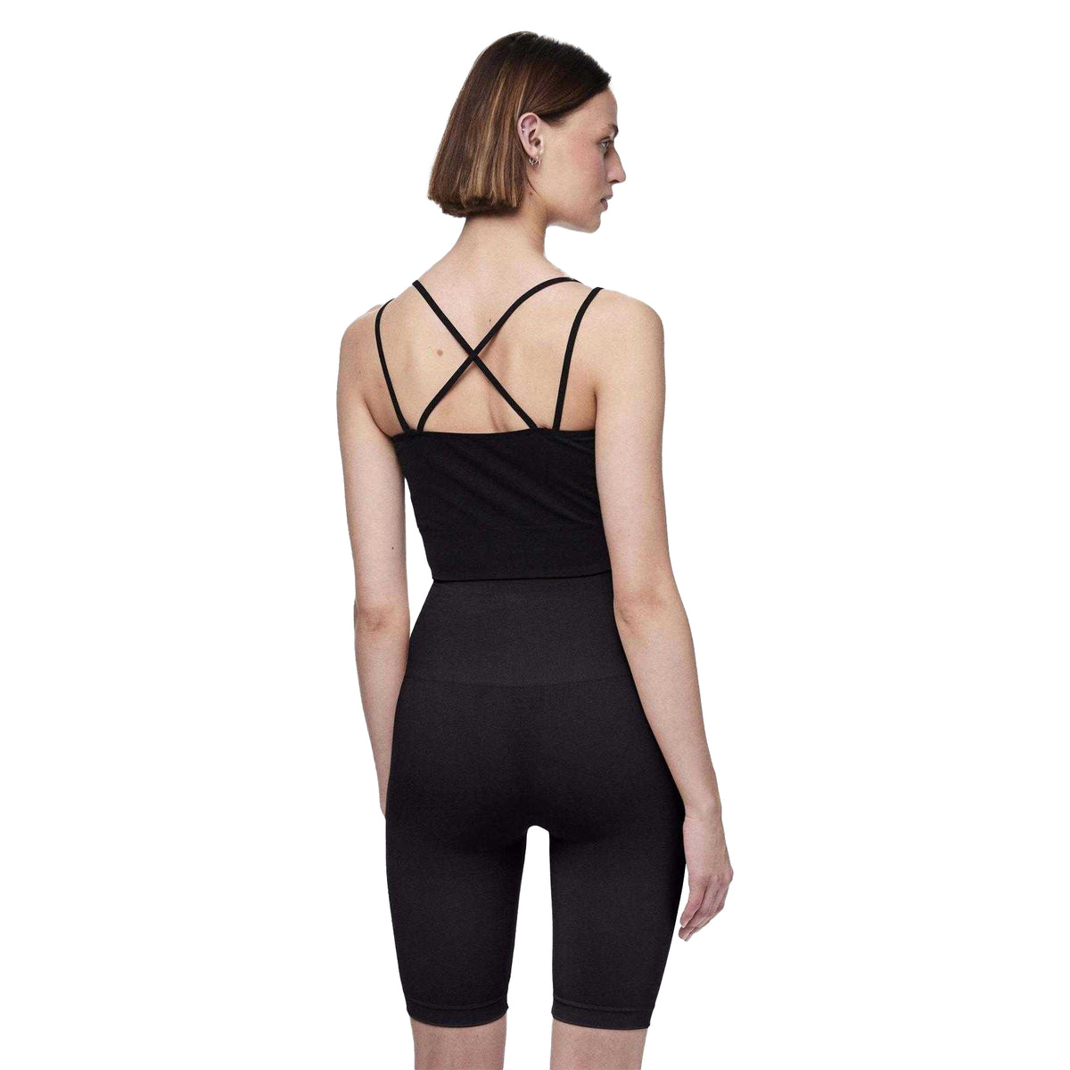 Black - Lifestyle - Pieces Womens-Ladies Imagine Seamless High Waist Cycling Shorts