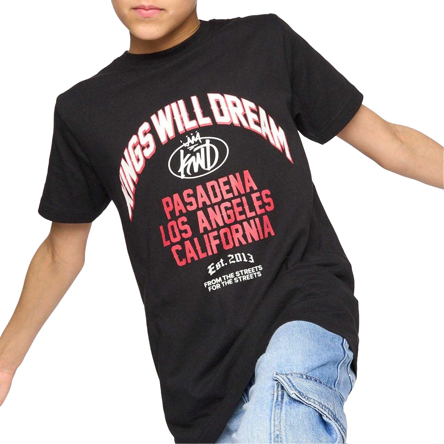 Black - Side - Kings Will Dream Boys Pasadena T-Shirt