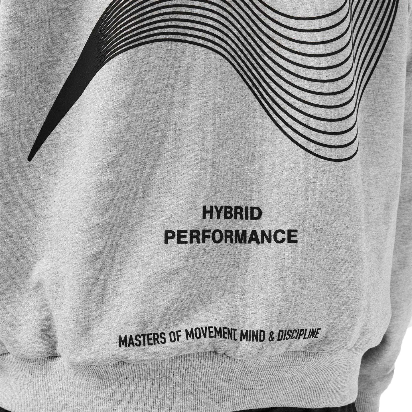 Grey Marl - Side - Hybrid Performance Mens Moisture Wicking Hoodie
