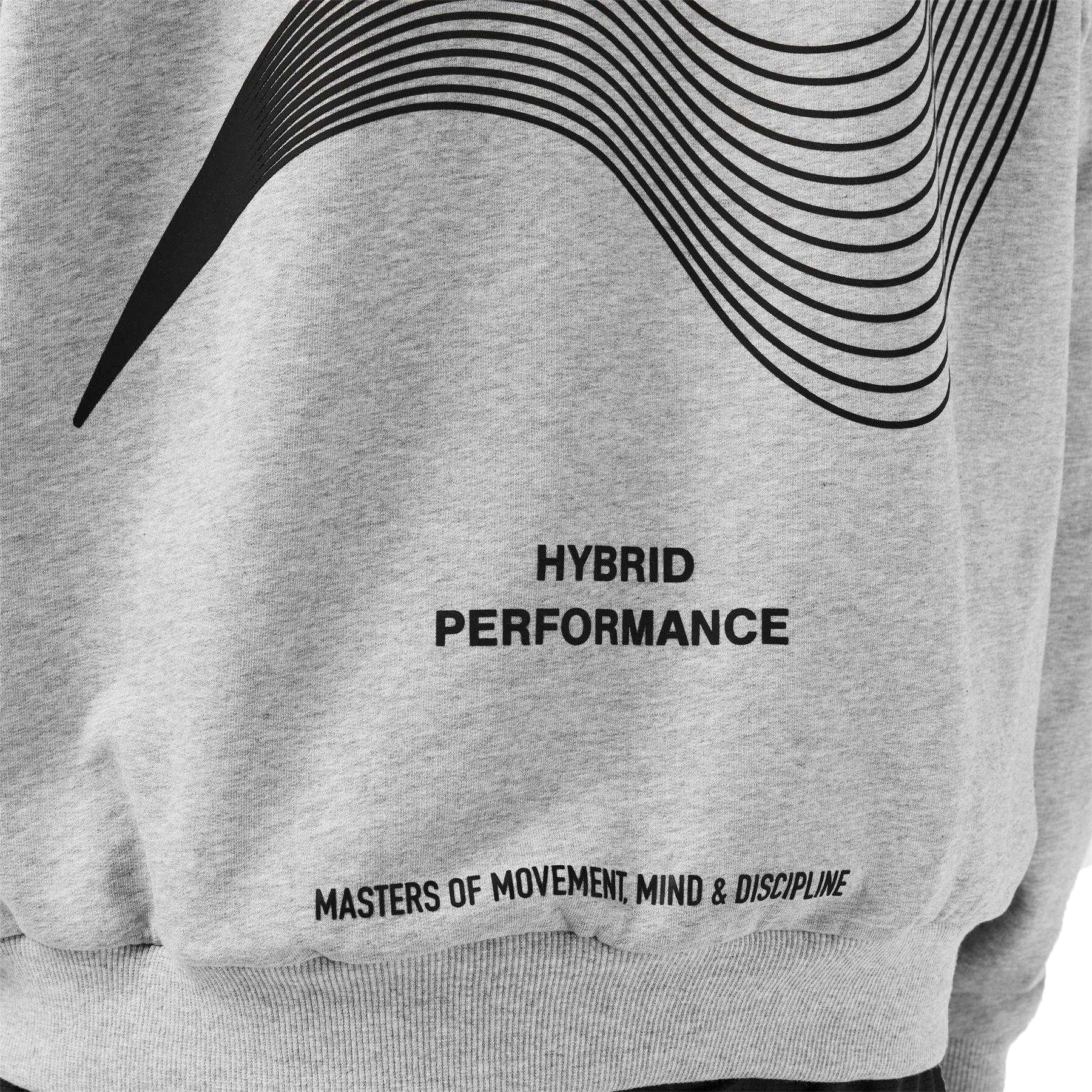 Grey Marl - Side - Hybrid Performance Mens Moisture Wicking Hoodie