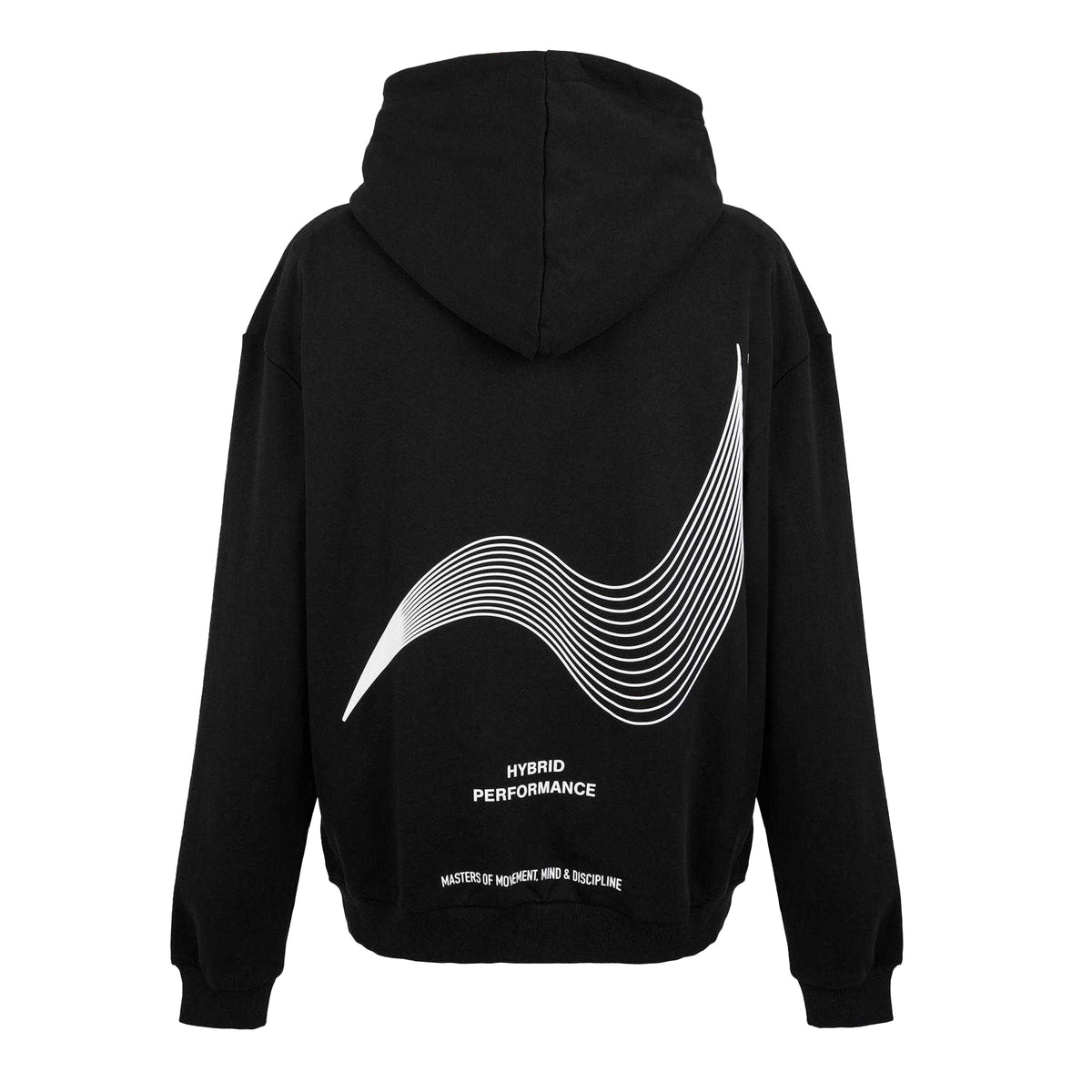 Black - Back - Hybrid Performance Mens Moisture Wicking Hoodie