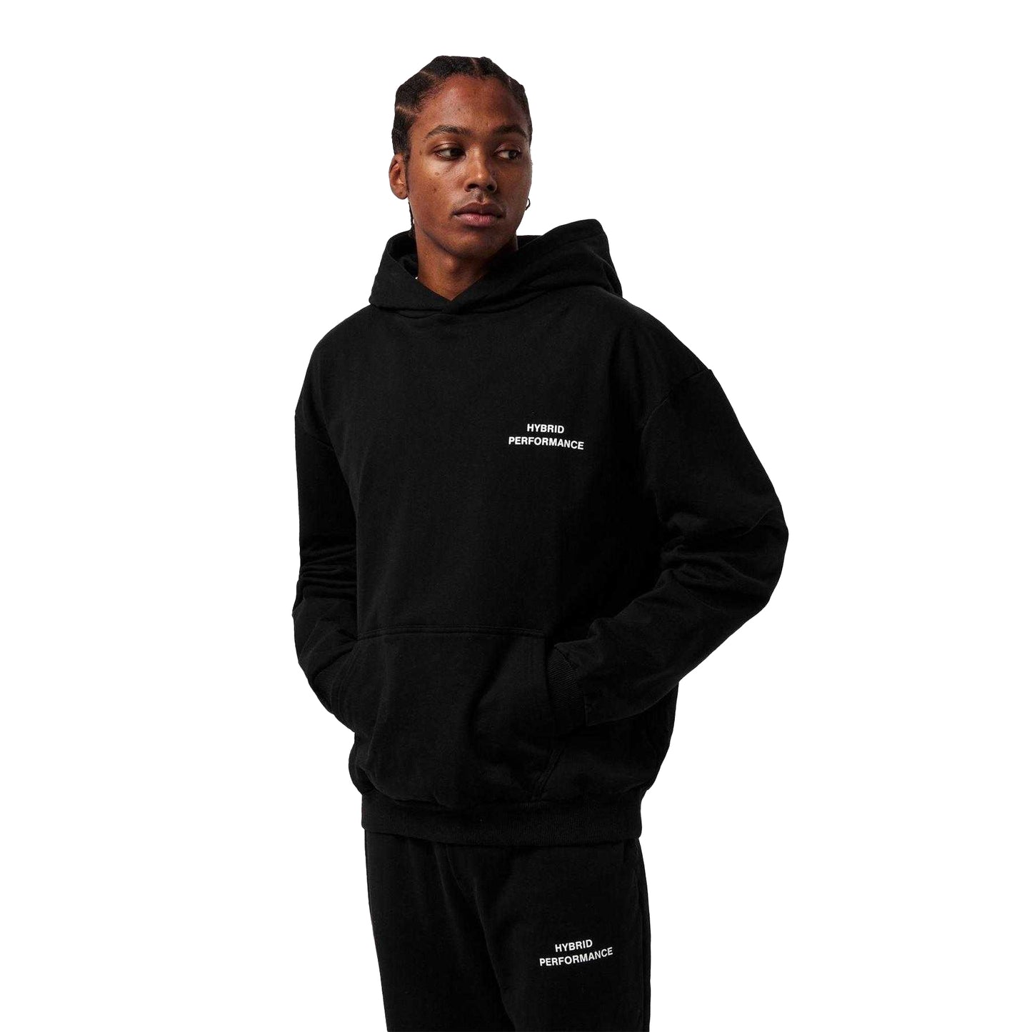 Black - Lifestyle - Hybrid Performance Mens Moisture Wicking Hoodie