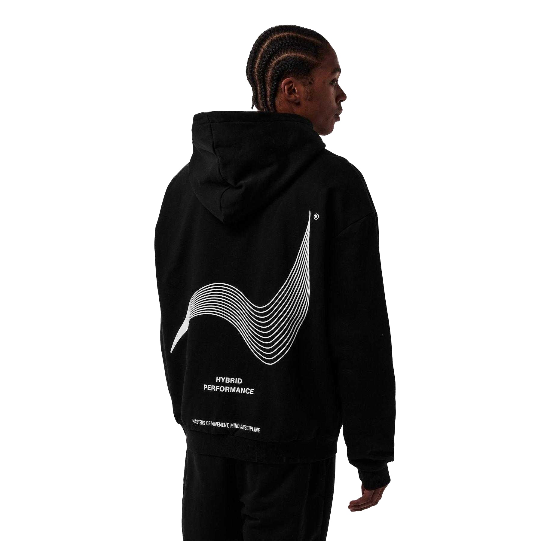 Black - Pack Shot - Hybrid Performance Mens Moisture Wicking Hoodie