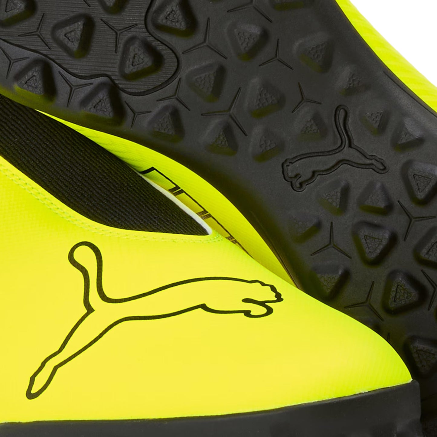 Yellow-Black - Lifestyle - Puma Childrens-Kids Finesse Leather Astro Turf Trainers