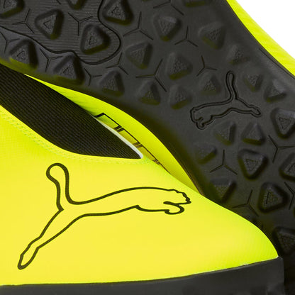 Yellow-Black - Lifestyle - Puma Childrens-Kids Finesse Leather Astro Turf Trainers