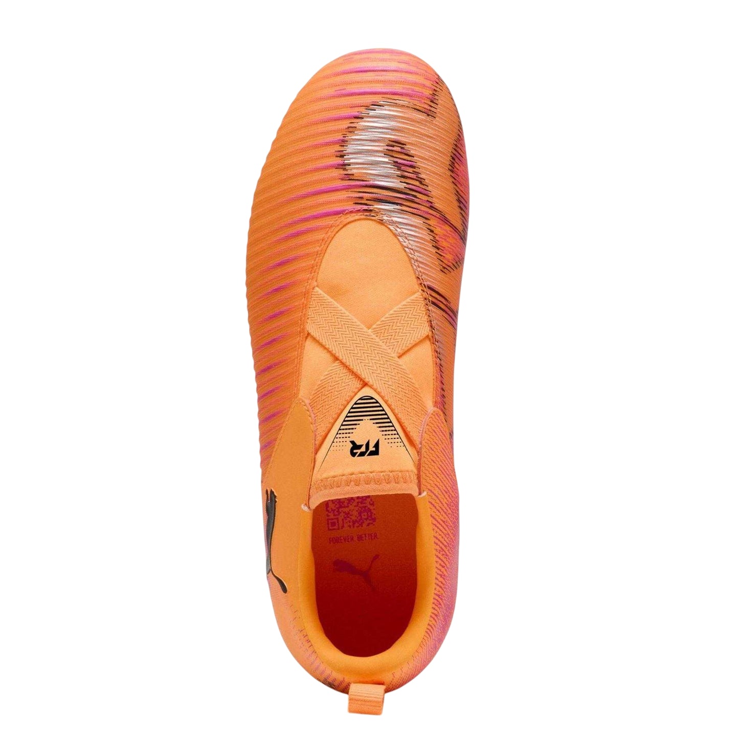 Hot Red-Black - Side - Puma Childrens-Kids Future 8 Match Firm Ground Football Boots